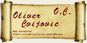 Oliver Cvijović vizit kartica